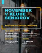Plagát november v klube seniorov